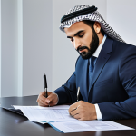 **

"A well-dressed Arab businessman in a professional setting, fully clothed in modest business attire, reviewing car leasing contract details at a modern desk, safe for work, appropriate content, perfect anatomy, natural proportions, family-friendly, high quality, professional."

**