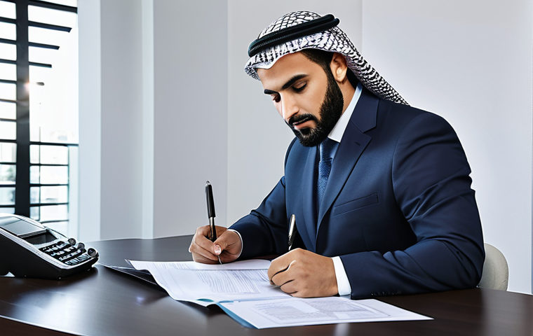 **

"A well-dressed Arab businessman in a professional setting, fully clothed in modest business attire, reviewing car leasing contract details at a modern desk, safe for work, appropriate content, perfect anatomy, natural proportions, family-friendly, high quality, professional."

**